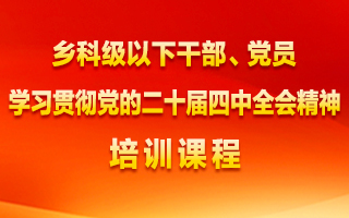乡科级以下干部、党员学习贯彻党的二十届四中全会精神培训课程